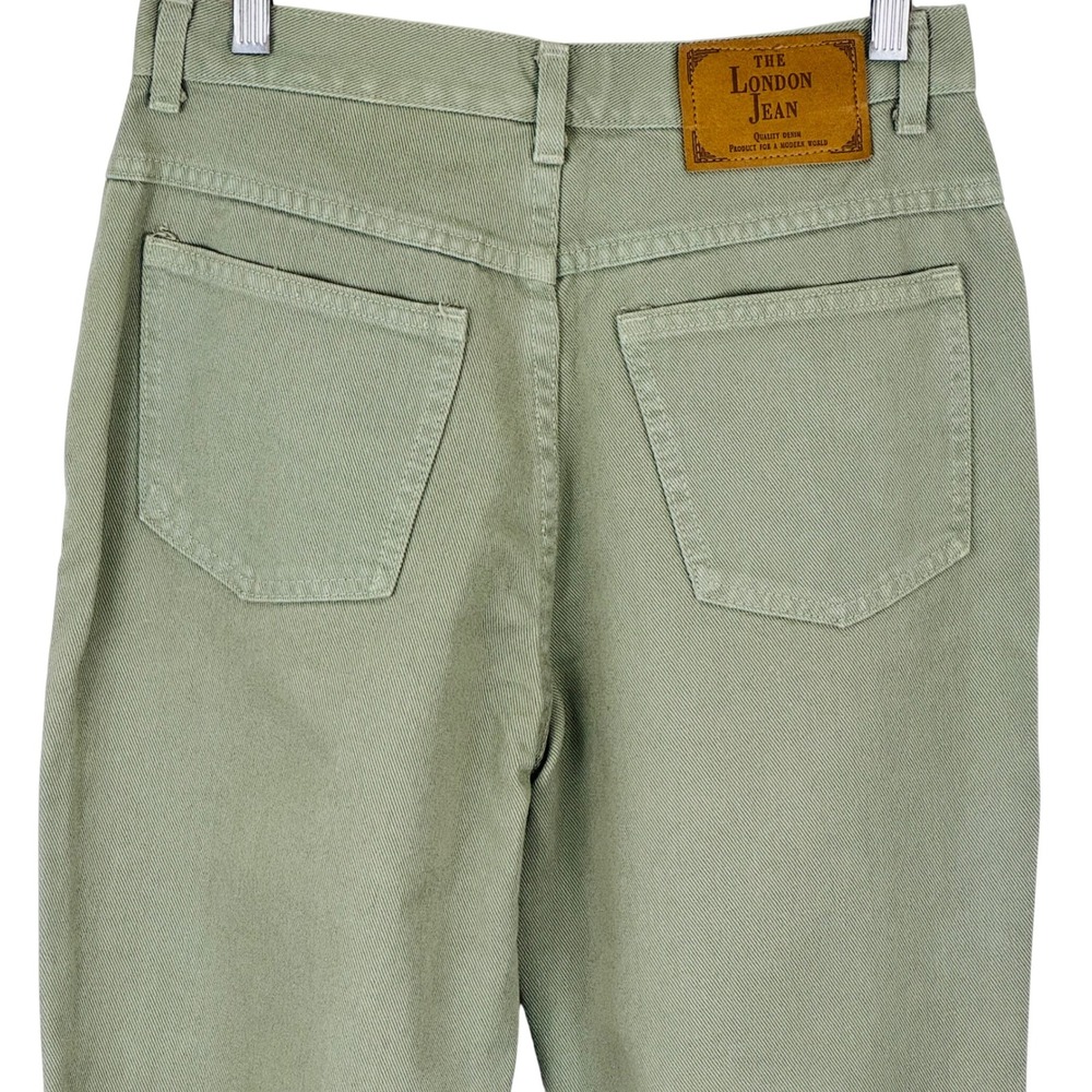Moda International London Jean Sage Green High Rise Mom Jeans Earthy Soft Girl - Picture 5 of 9
